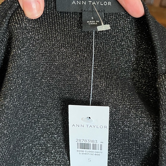 NWT SzS Sparkly Ann Taylor faux wrap top - Picture 3 of 3